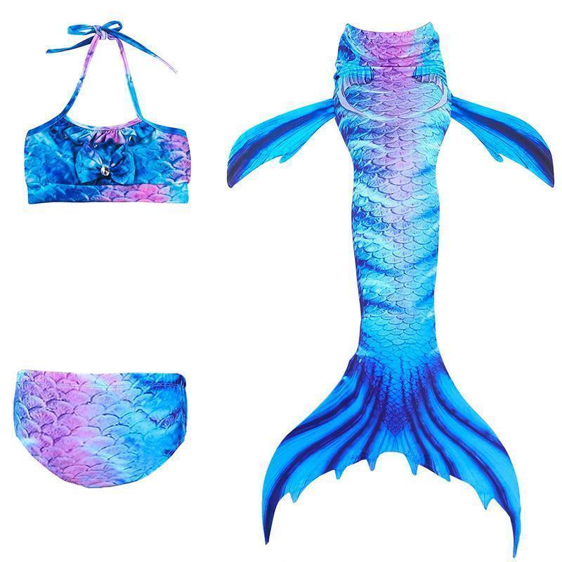Mermaid Swim Set Three-Piece Soft Breathable Fabric