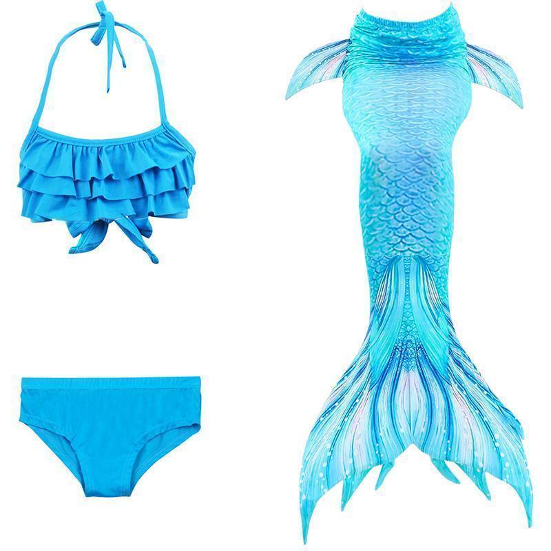 Mermaid Swim Set Three-Piece Soft Breathable Fabric