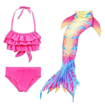 Mermaid Swim Set Three-Piece Soft Breathable Fabric