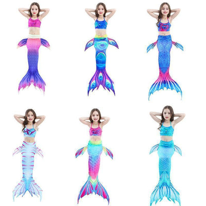 Mermaid Swim Set Three-Piece Soft Breathable Fabric