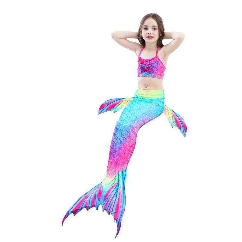 Mermaid Swim Set Three-Piece Soft Breathable Fabric