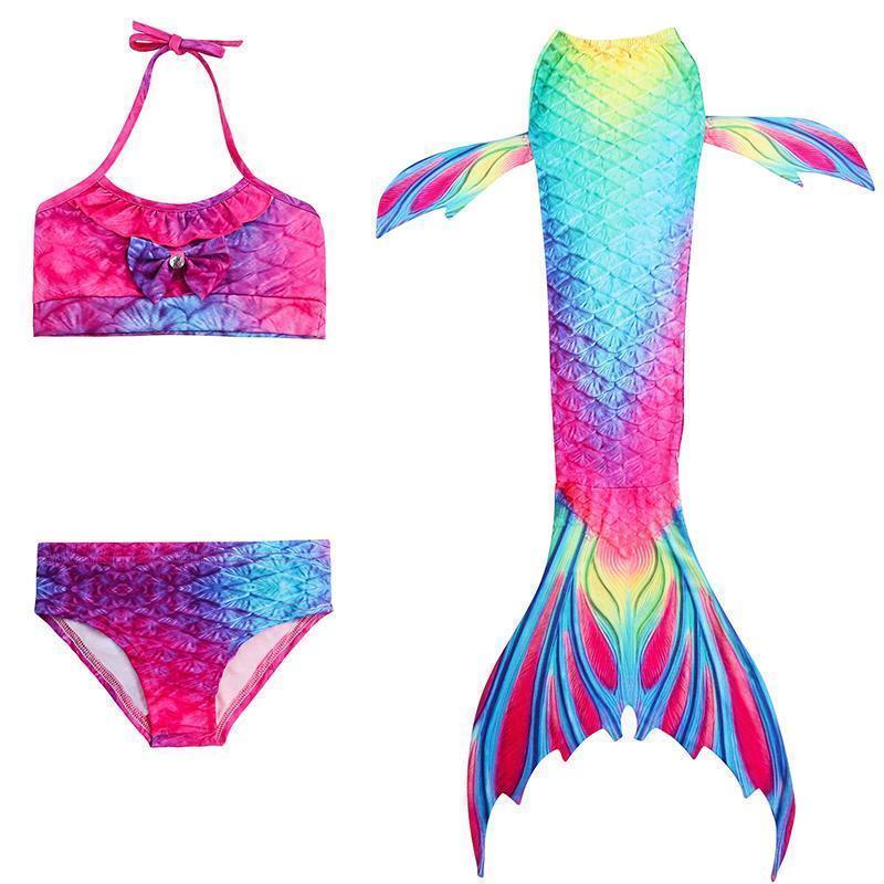Mermaid Swim Set Three-Piece Soft Breathable Fabric