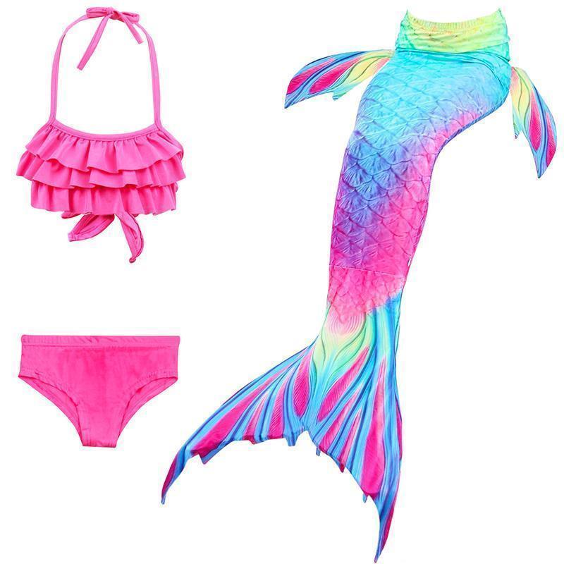 Mermaid Swim Set Three-Piece Soft Breathable Fabric