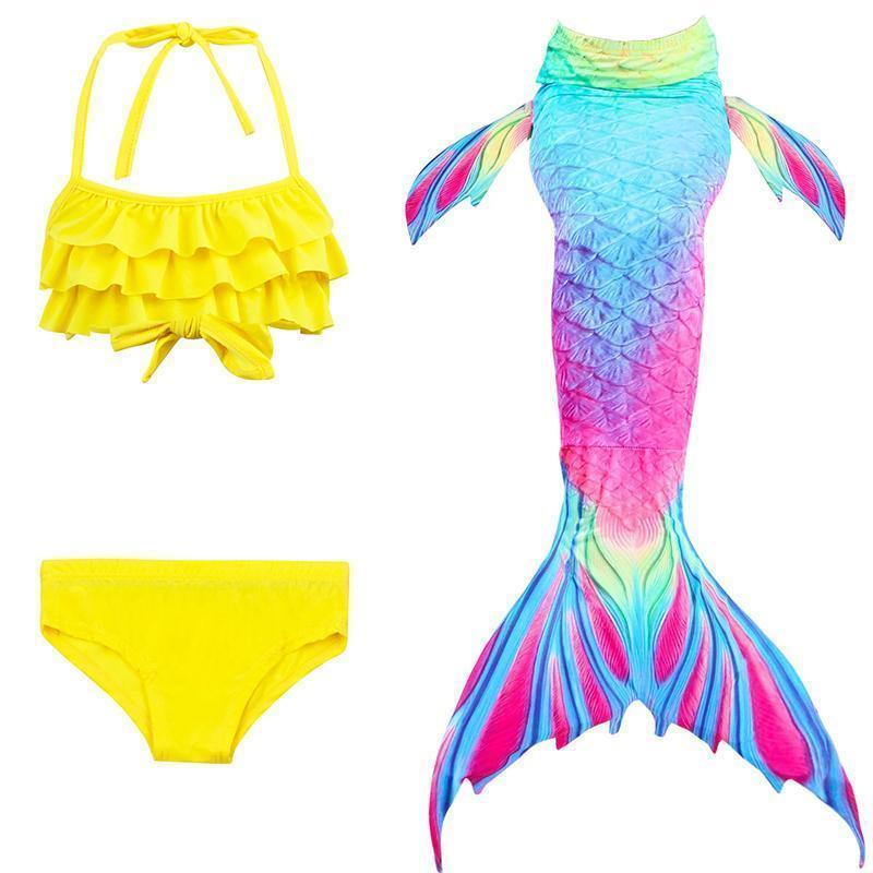Mermaid Swim Set Three-Piece Soft Breathable Fabric