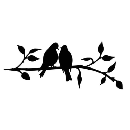 Metal Bird Silhouette Powder-Coated Matte Black Indoor & Outdoor