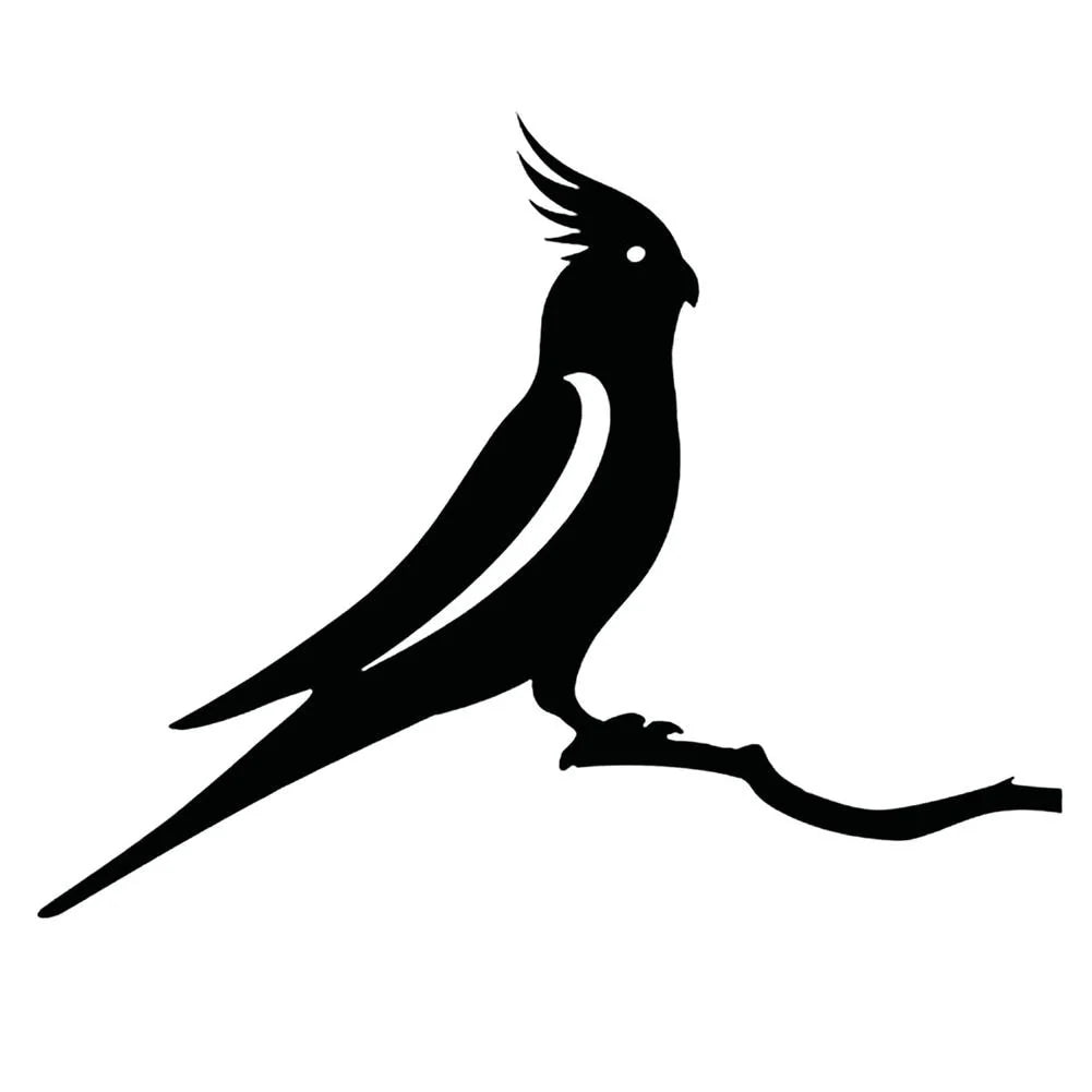 Metal Bird Silhouette Powder-Coated Matte Black Indoor & Outdoor