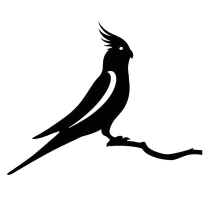 Metal Bird Silhouette Powder-Coated Matte Black Indoor & Outdoor