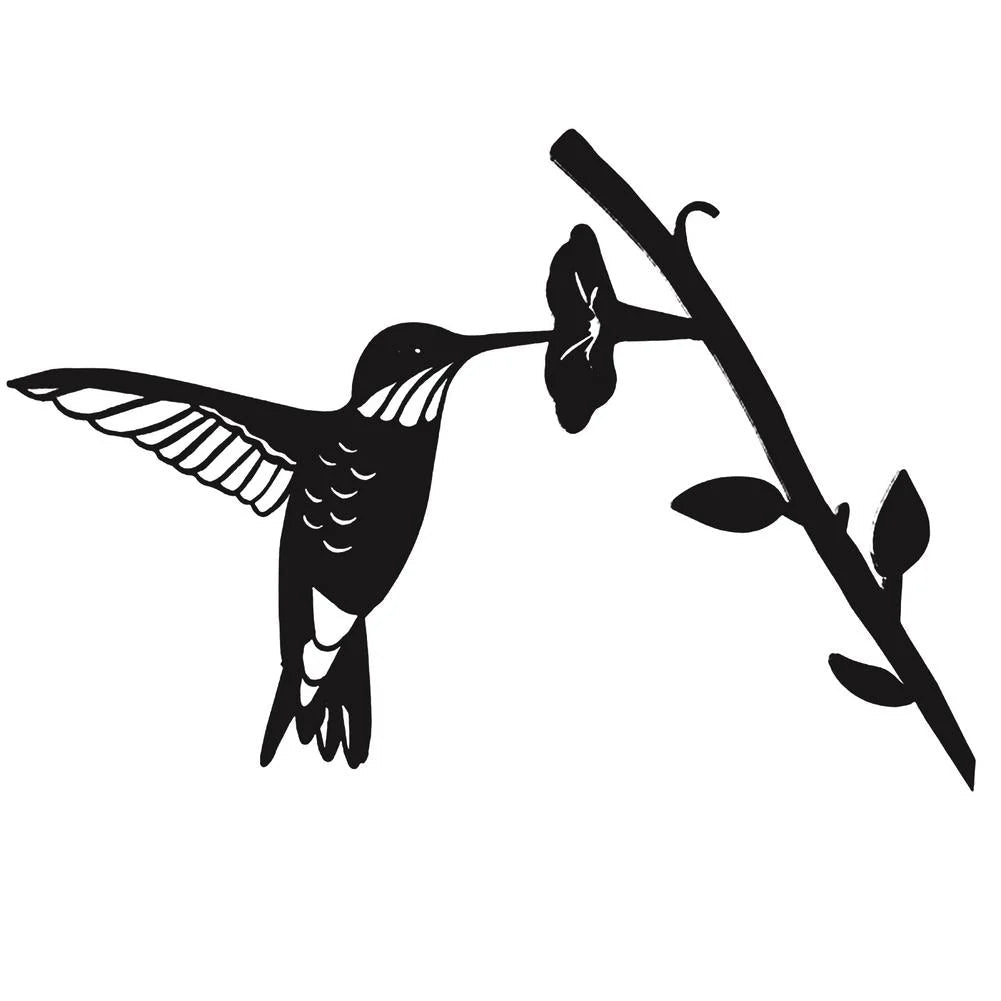 Metal Bird Silhouette Powder-Coated Matte Black Indoor & Outdoor