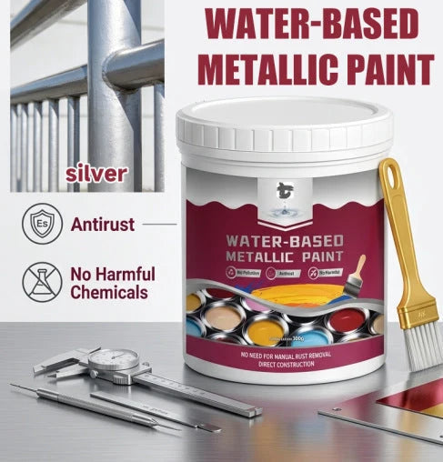 Metal Paint Rust-Converting Metallic Finish UV-Resistant