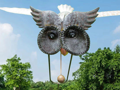 Metal Twirling Wind Spinner for Garden with Ground Stake – Weather-Resistant Ornament