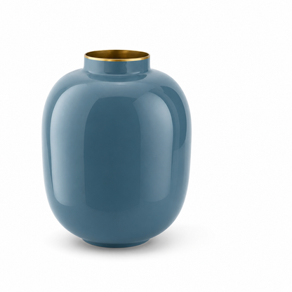 Metal Vase with Gold Accents (32 cm)