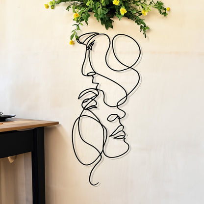 Metal Wall Art Minimalist 3D Line