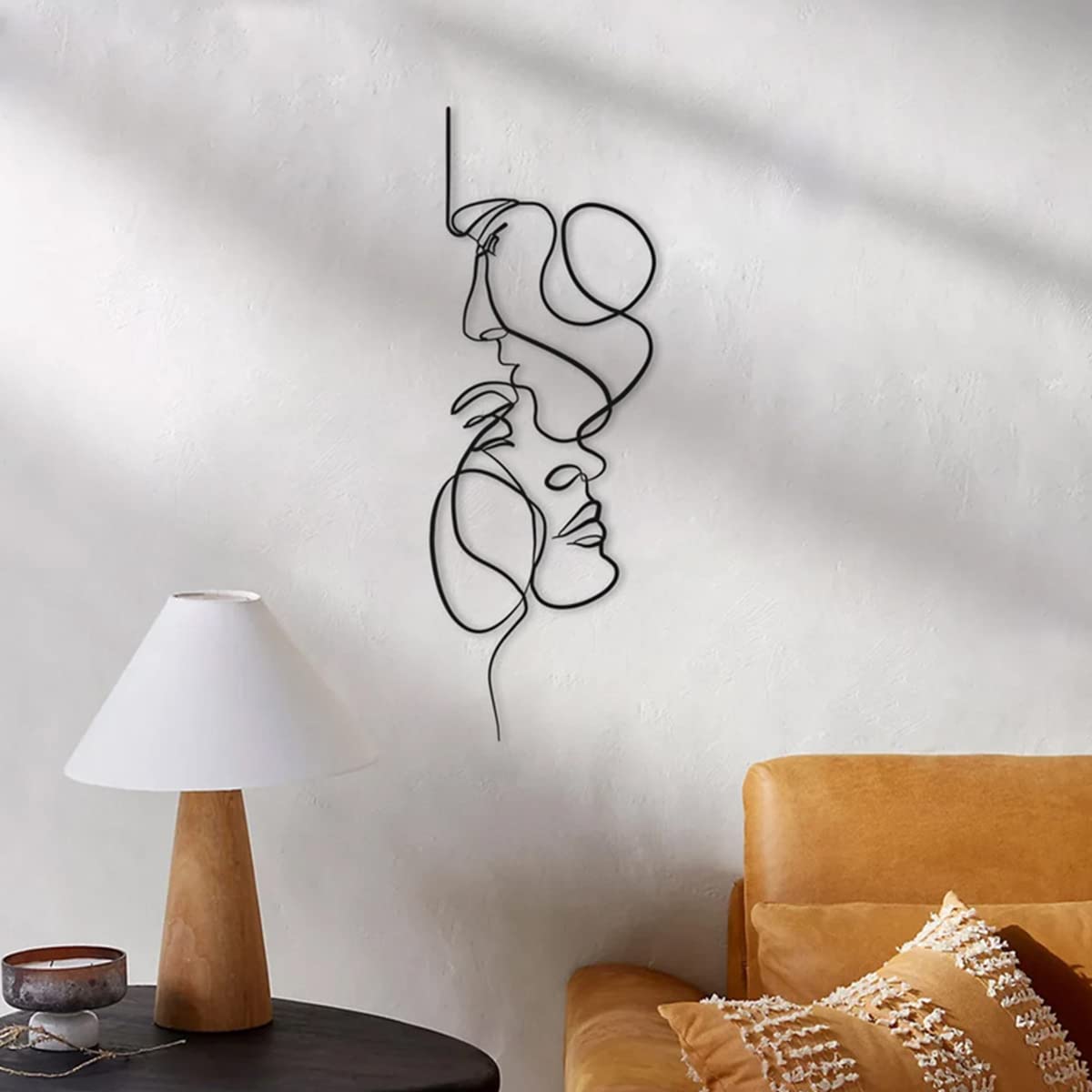 Metal Wall Art Minimalist 3D Line