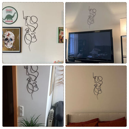 Metal Wall Art Minimalist 3D Line