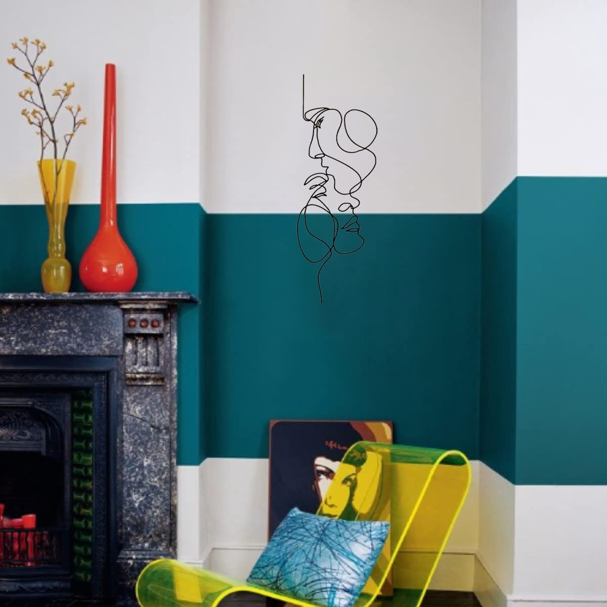 Metal Wall Art Minimalist 3D Line