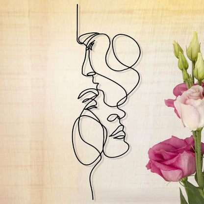 Metal Wall Art Minimalist 3D Line