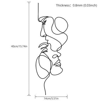 Metal Wall Art Minimalist 3D Line