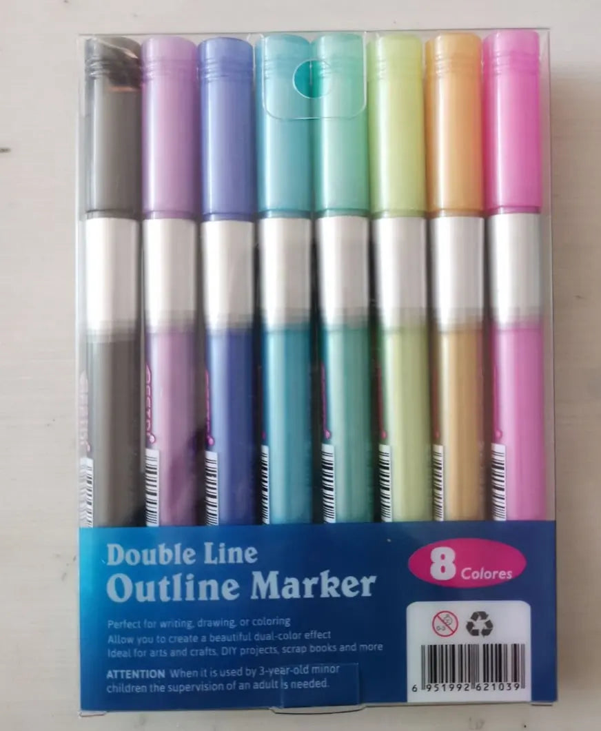 Metallic Marker Set Shimmering Multi-Surface Non-Toxic