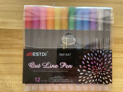 Metallic Marker Set Shimmering Multi-Surface Non-Toxic