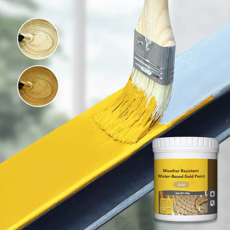 Metallic Paint Gold Water-Based & Weather-Resistant