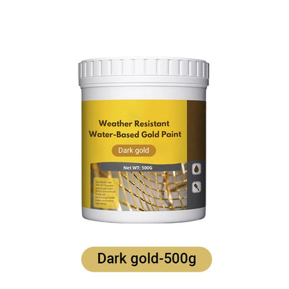 Metallic Paint Gold Water-Based & Weather-Resistant