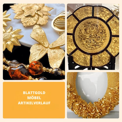 Metallic Paint Water-Based Gold or Silver With Brush