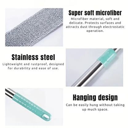 Microfiber Duster Flexible Head Extendable Stainless Steel Handle