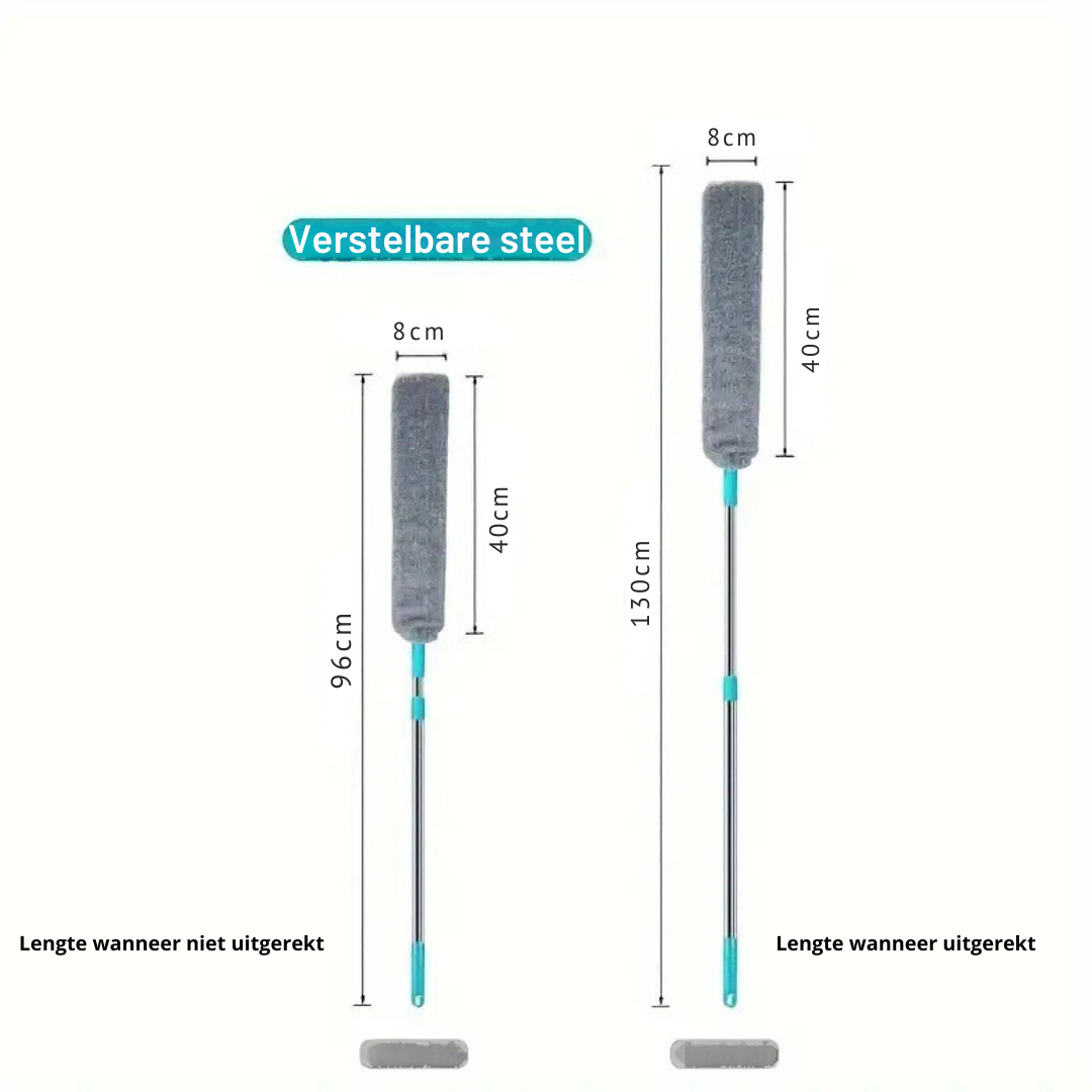 Microfiber Duster Flexible Head Extendable Stainless Steel Handle