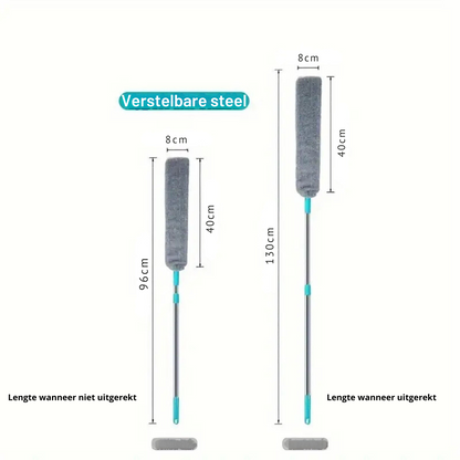 Microfiber Duster Flexible Head Extendable Stainless Steel Handle