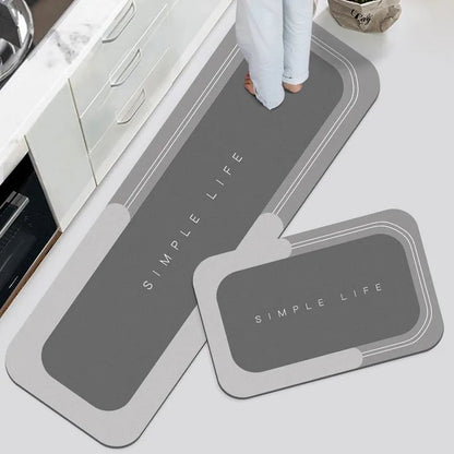 Microfiber Floor Mat Highly Absorbent Non-Slip Backing & Machine Washable