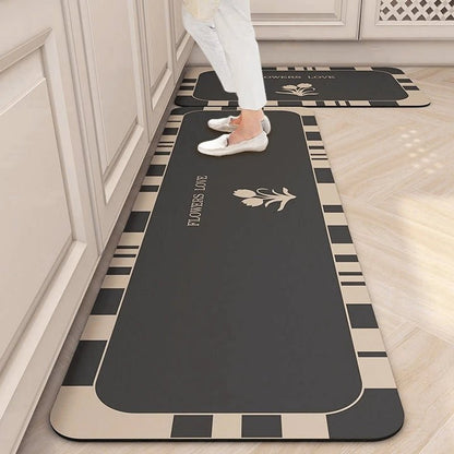 Microfiber Floor Mat Highly Absorbent Non-Slip Backing & Machine Washable