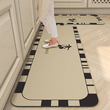 Microfiber Floor Mat Highly Absorbent Non-Slip Backing & Machine Washable