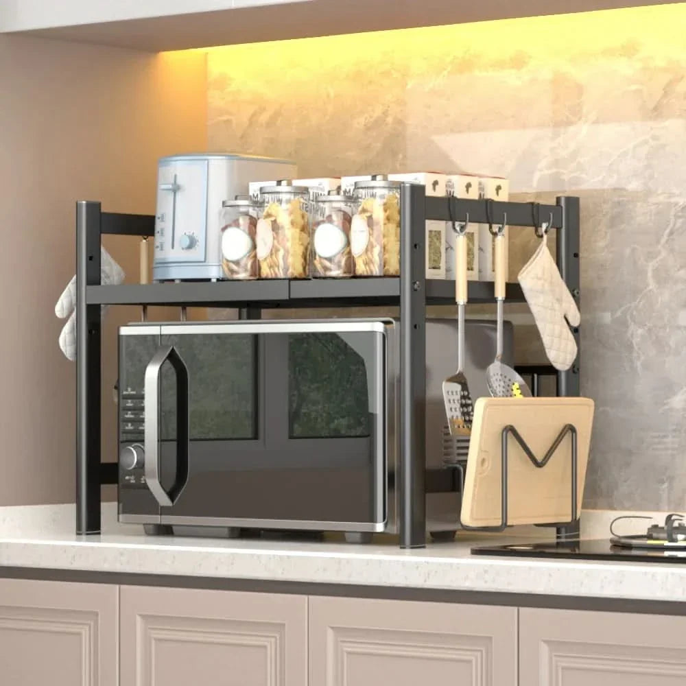 Microwave Shelf Expandable Space-Saving Kitchen Storage
