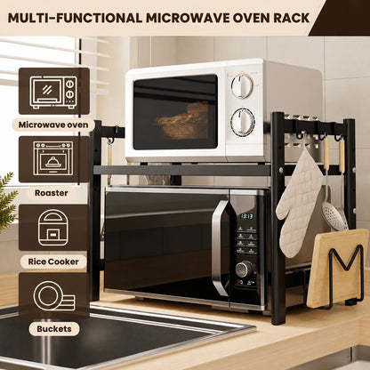 Microwave Shelf Expandable Space-Saving Kitchen Storage