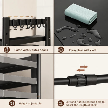 Microwave Shelf Expandable Space-Saving Kitchen Storage