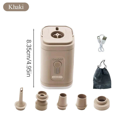 Mini Air Pump Compact USB-C Rechargeable Inflate & Deflate