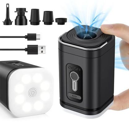 Mini Air Pump Compact USB-C Rechargeable Inflate & Deflate