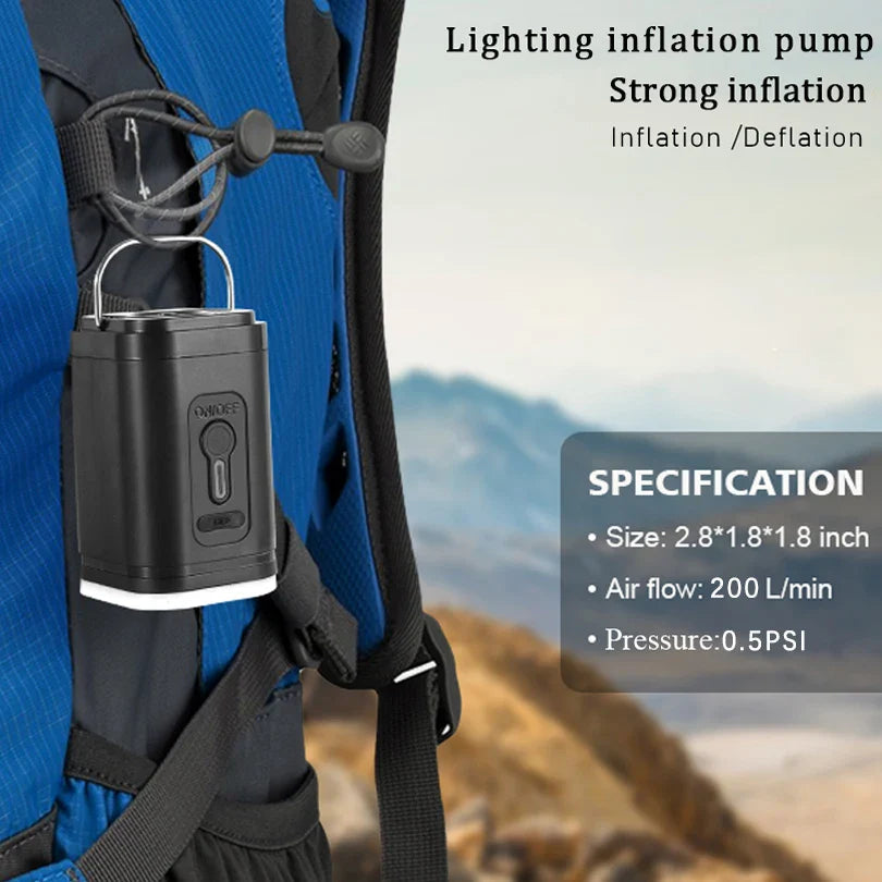 Mini Air Pump Compact USB-C Rechargeable Inflate & Deflate