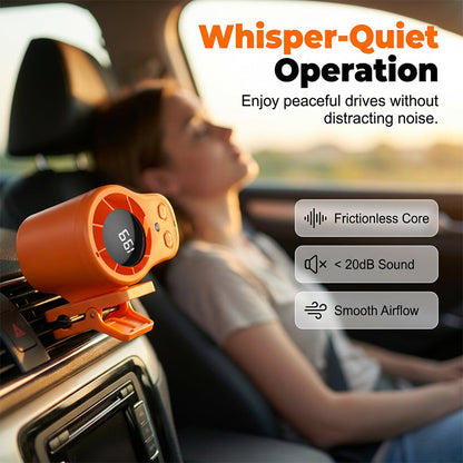 Mini Clip Fan USB-Rechargeable Whisper-Quiet 3-Speed