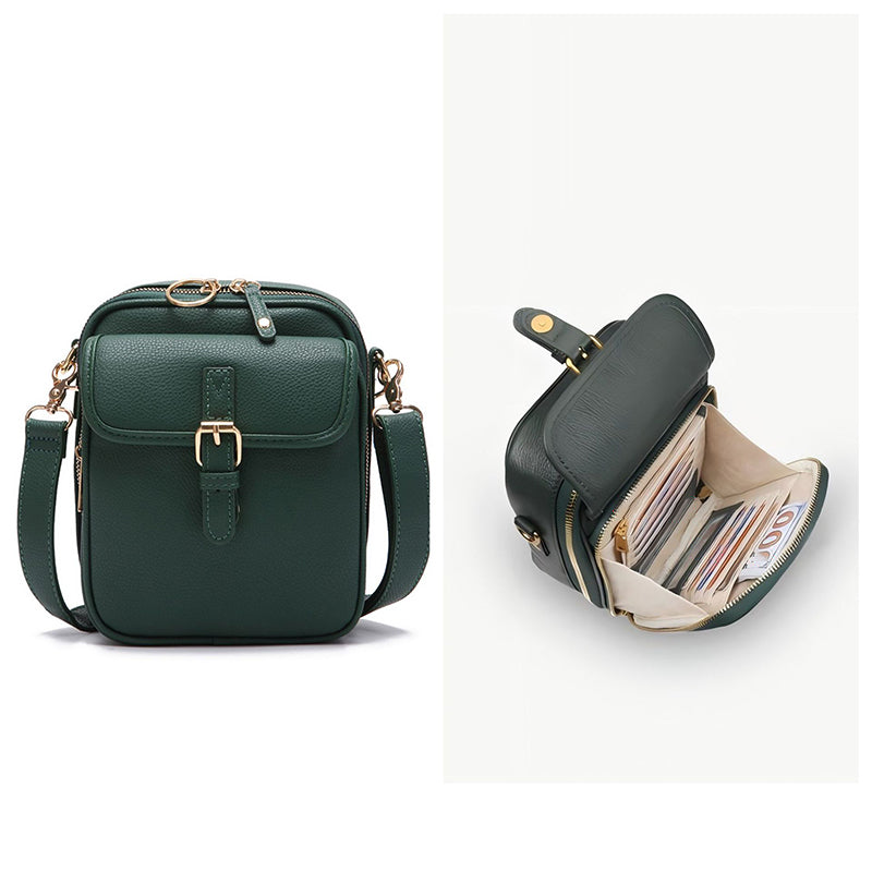 Mini Crossbody Bag RFID Protection 10 Card Slots