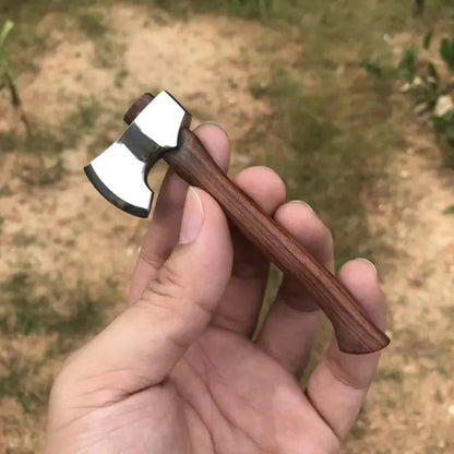 Mini Decorative Axe Polished Metal Head With Stand