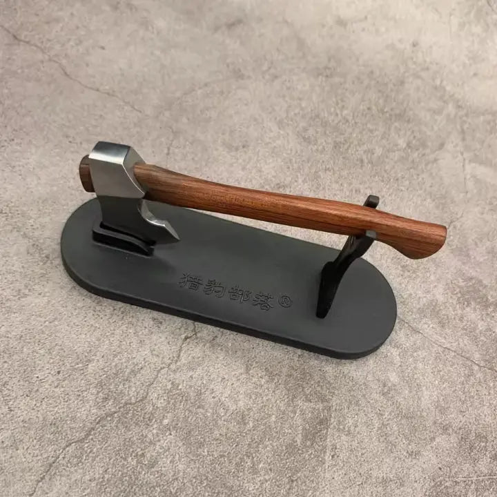 Mini Decorative Axe Polished Metal Head With Stand
