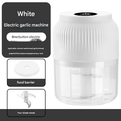 Mini Electric Chopper 300ml Stainless Steel Blades USB Rechargeable
