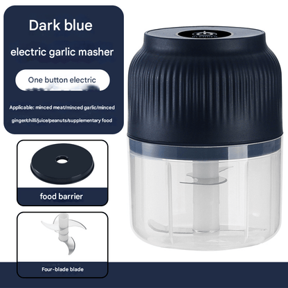 Mini Electric Chopper 300ml Stainless Steel Blades USB Rechargeable