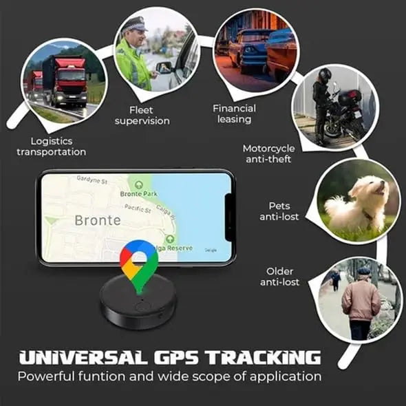 Mini GPS Tracker Coin-Sized & Magnetic 2-Pack