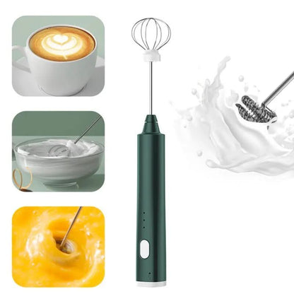 Mini Hand Mixer USB Rechargeable 3-Speed Stainless Steel Whisk