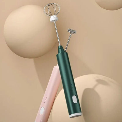 Mini Hand Mixer USB Rechargeable 3-Speed Stainless Steel Whisk