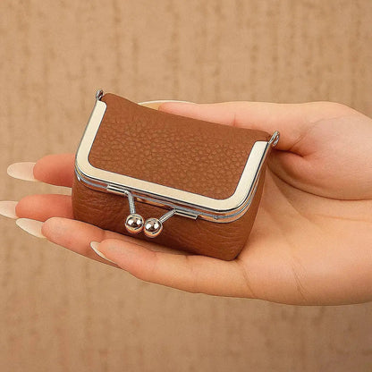 Mini Jewelry Box PU Leather Velvet Lining Gold Clasp