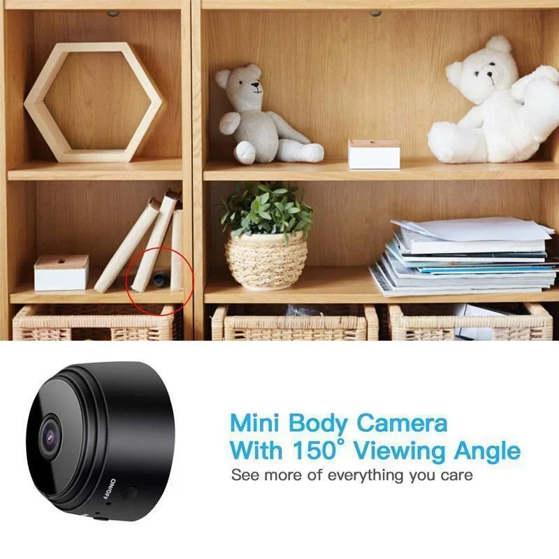 Mini Security Camera 1080p WiFi Magnetic Mount Night Vision
