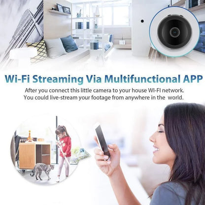 Mini Security Camera 1080p WiFi Magnetic Mount Night Vision